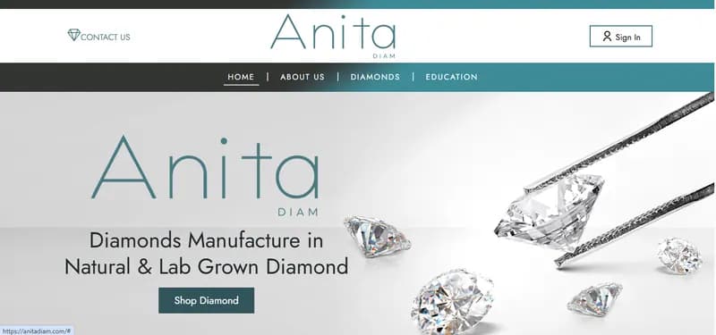 Home page of anitadiam.com