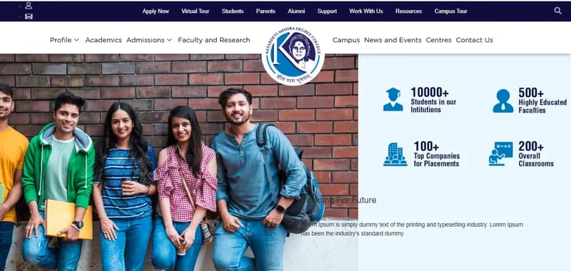 Home page of kmdc.edu.in